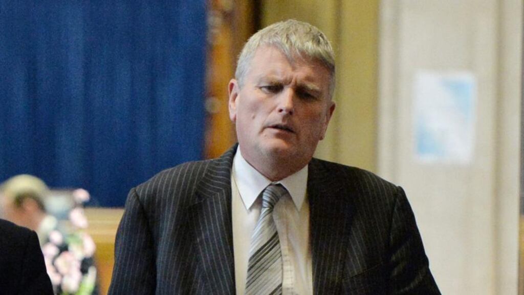 The DUP’s Jim Wells at Stormont after his resignation as Northern Ireland Minister for Health on April 27th, 2015. Photograph: Charles McQuillan/Getty Images