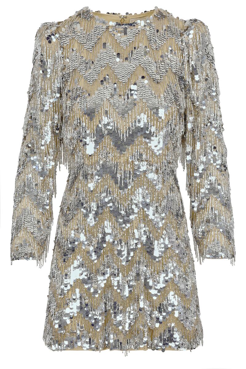 Fringe metallic dress, €570, Queens of Archive