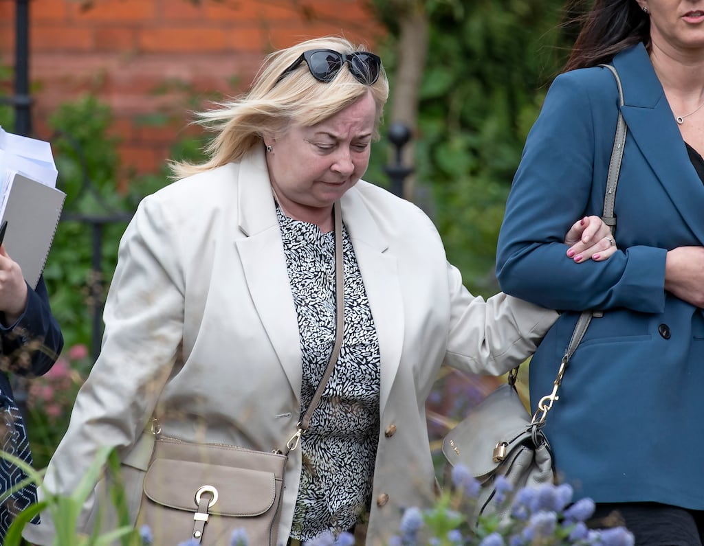Brenda Taylor, mother of Graham Taylor, at Dublin District Coroner's Court for the inquests into the deaths of her son and the other two occupants of the car. Photograph: Colin Keegan, Collins Dublin