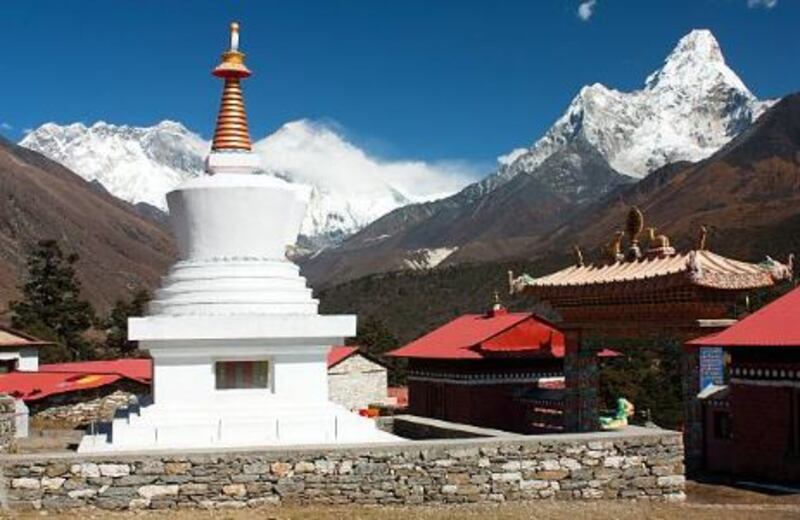 A Buddhist Stupa monument in the Himalayas... "Even in this religion, beloved by people who reject all other beliefs, it’s all just about men in hierarchical costumes!" File photograph: iStockPhoto
