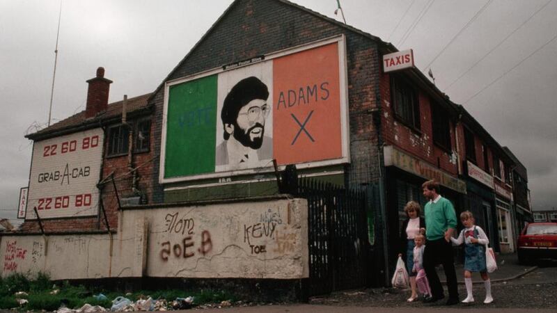 Republican leader: a billboard for Gerry Adams in Northern Ireland. Photograph: David Turnley/Corbis via Getty