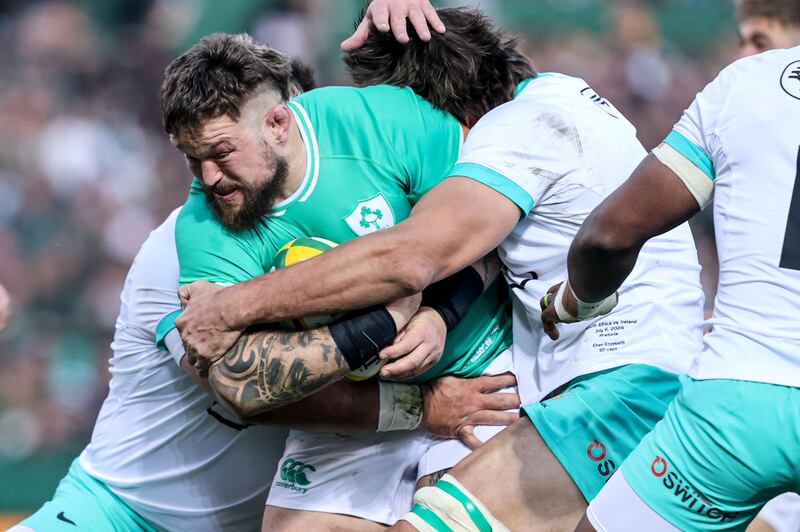 Ireland's Andrew Porter sustained an injury to his hand during the game against South Africa. Photograph: Dan Sheridan/Inpho