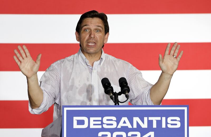 That's entertainment: US Republican presidential candidate Ron DeSantis misunderstands the state of play. Photograph: Adam Davis/EPA-EFE