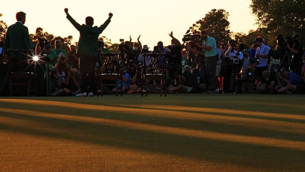 Hideki Matsuyama became the first Japanese player to win a men’s Major on Sunday night. Photograph: Getty Images