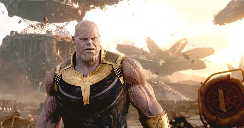Avenger: Infinity War’s CG villain, Thanos (Josh Brolin) has inspired hundreds of comic memes due to his Homer Simpson-esque appearance. Photograph: Marvel Studios