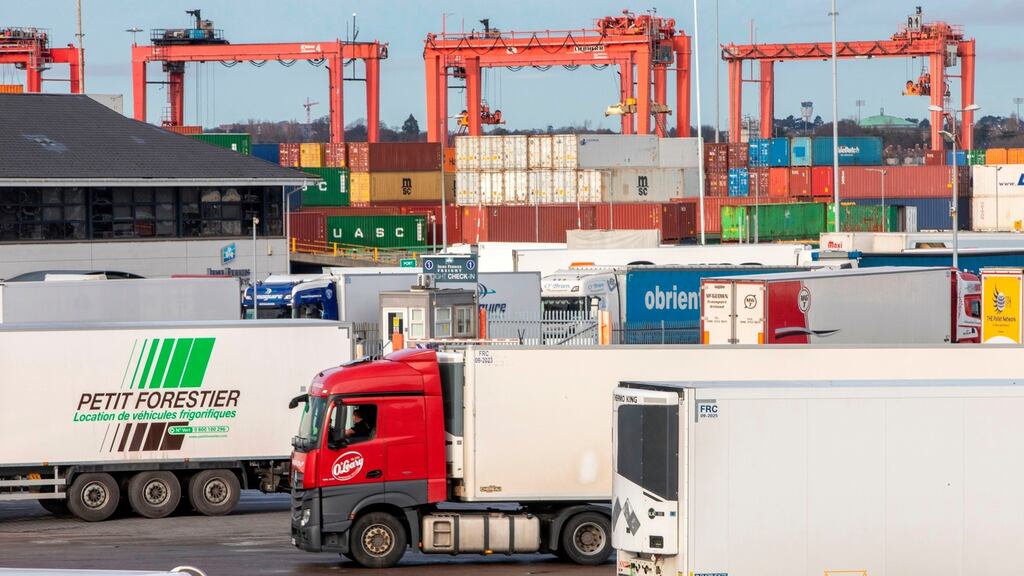 Davy’s assessment ‘reflects exceptional export performance, driven by the pharmaceutical and information and communications technology sectors’. File photograph:  Paul Faith/AFP via Getty