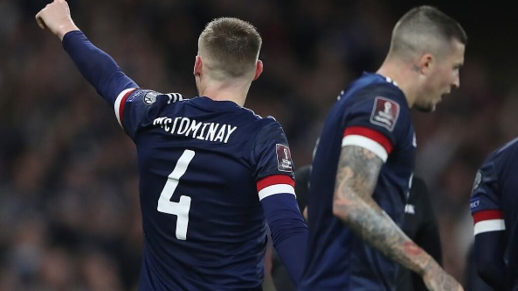 Scott McTominay will miss Scotland’s World Cup qualifier with Moldova through illness. Photograph:  Ian MacNicol/Getty Images