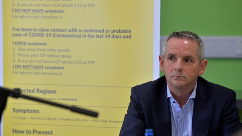 HSE chief executive Paul Reid praised healthcare staff for their ‘phenomenal’ work responding to the pandemic. Photograph: Alan Betson/The Irish Times.