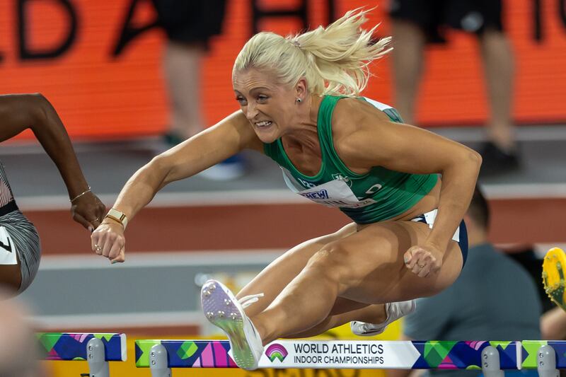 Sarah Lavin made a perfect start to her season in Doha last month, clocking 12.73 to finish fifth in the 100m hurdles. Photograph: Morgan Treacy/Inpho