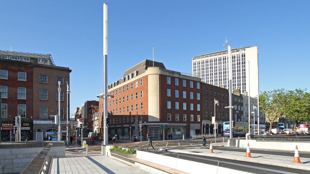 The existing Scotch House, a 1980s office block on Burgh Quay, near O’Connell Bridge.