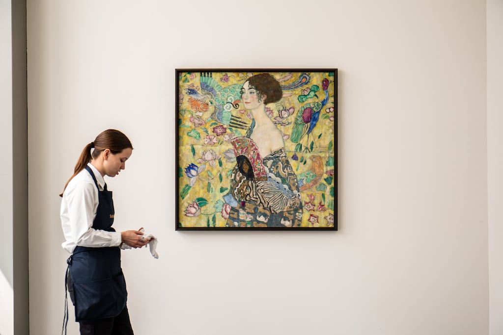 Gustav Klimt's Dame mit Fächer (Lady with a Fan) is expected to realise £65 million (€75.9 million) at a Sotheby's sale in London on June 27th