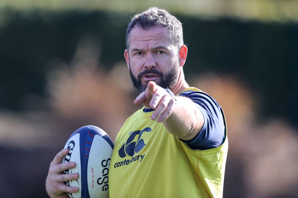 Andy Farrell during Ireland's training camp in Portugal. Photograph: Dan Sheridan/Inpho
