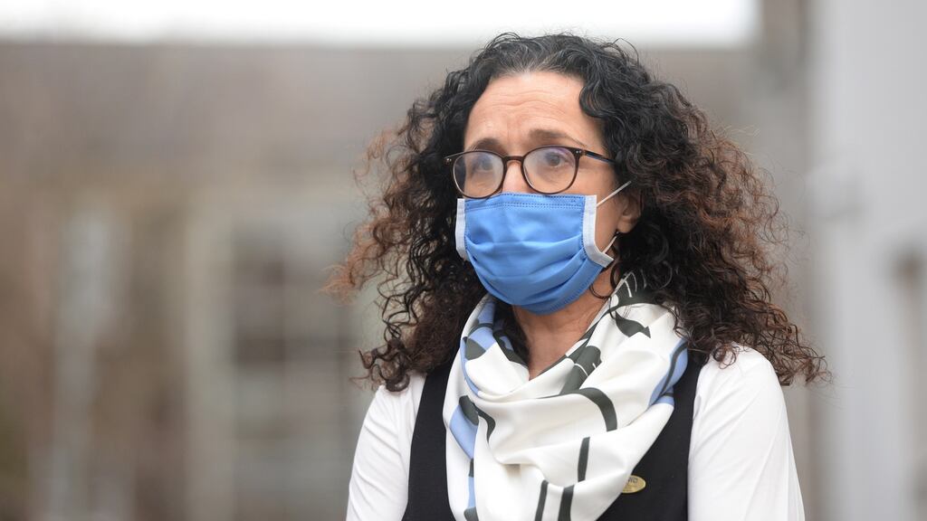 Phil Ní Sheaghdha, INMO general secretary said student nurses and midwives should be offered contracts as healthcare assistants to boost staffing. Photograph: Dara Mac Dónaill/The Irish Times
