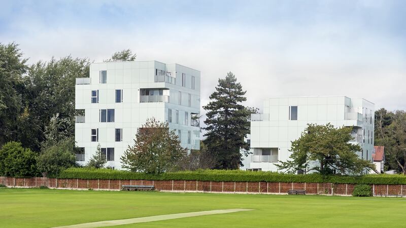 Of the 24 luxurious units, four are penthouses which take up the entire upper floor of each block.