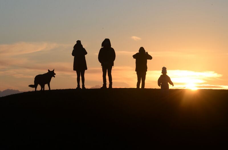 Welcome the New Year at Sunrise. Photograph: Alan Betson