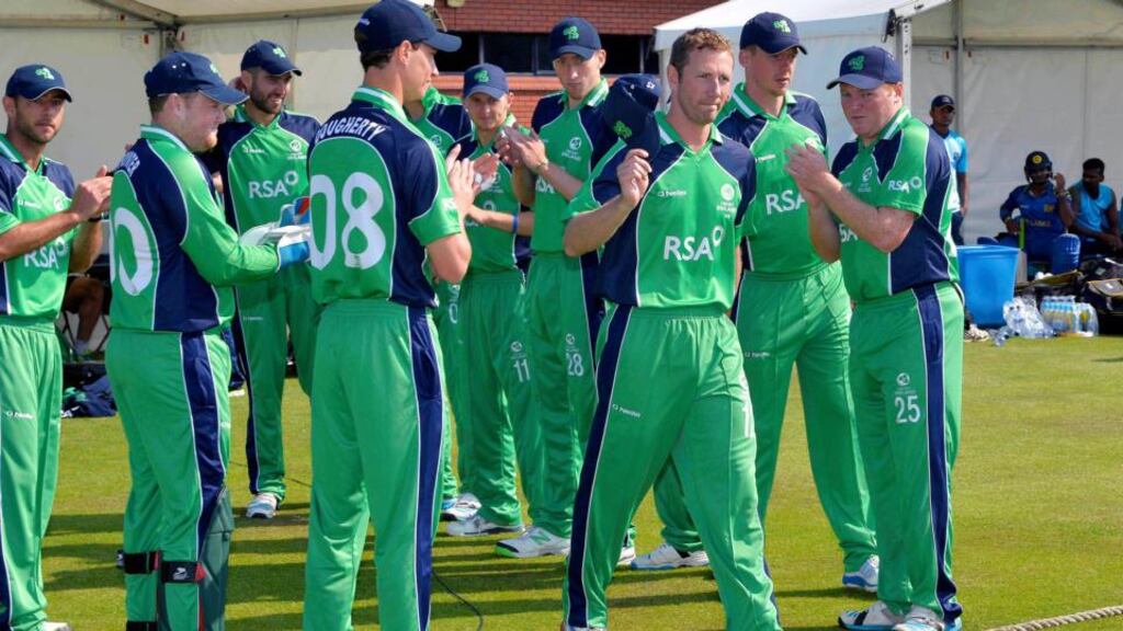 Andrew White leads the team out against Sri Lanka to become Ireland’s most capped player with 227 caps. Photo: Rowland White/Presseye/Inpho