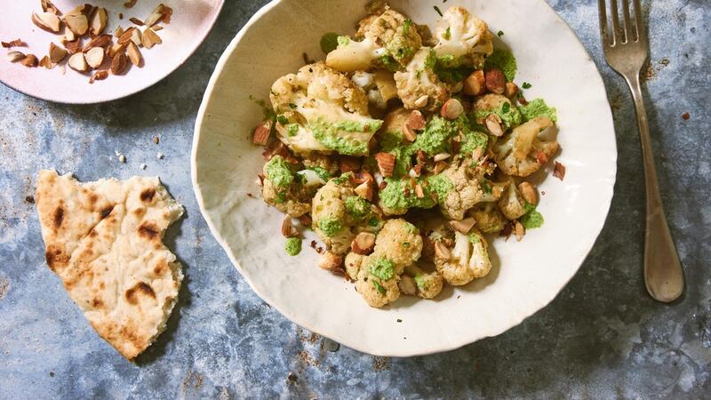 Anita Lo’s cauliflower chaat recipe. Photograph: Melina Hammer/The New York Times