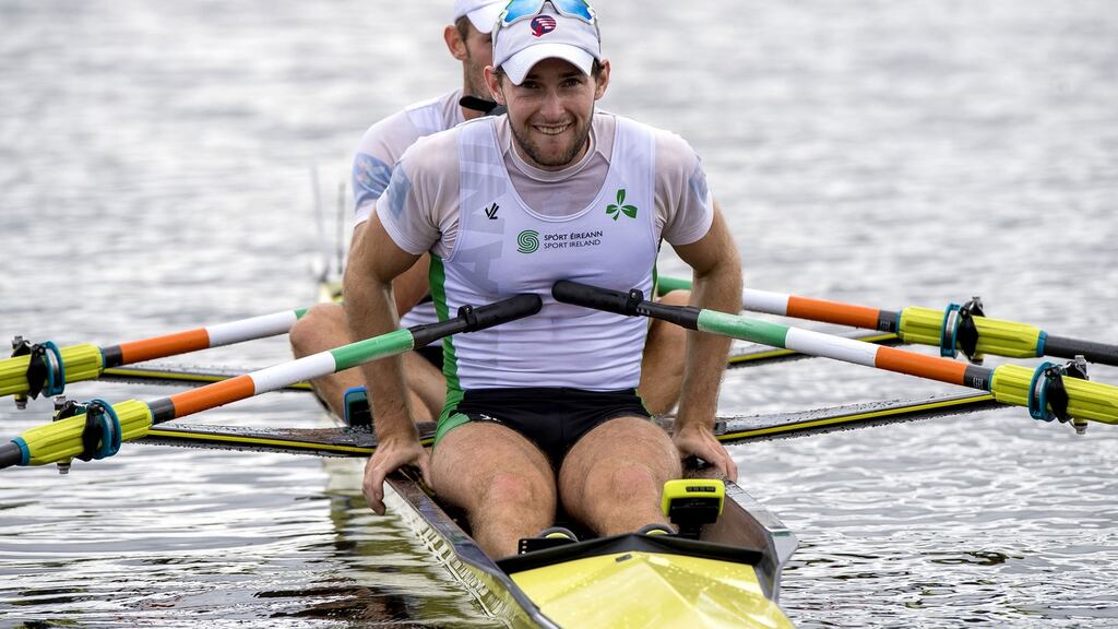 Paul O’Donovan: was pipped by Ronan Byrne in the Ireland trial (heavyweight single scull) at the NRC in Cork. Photograph: Craig Watson/Inpho