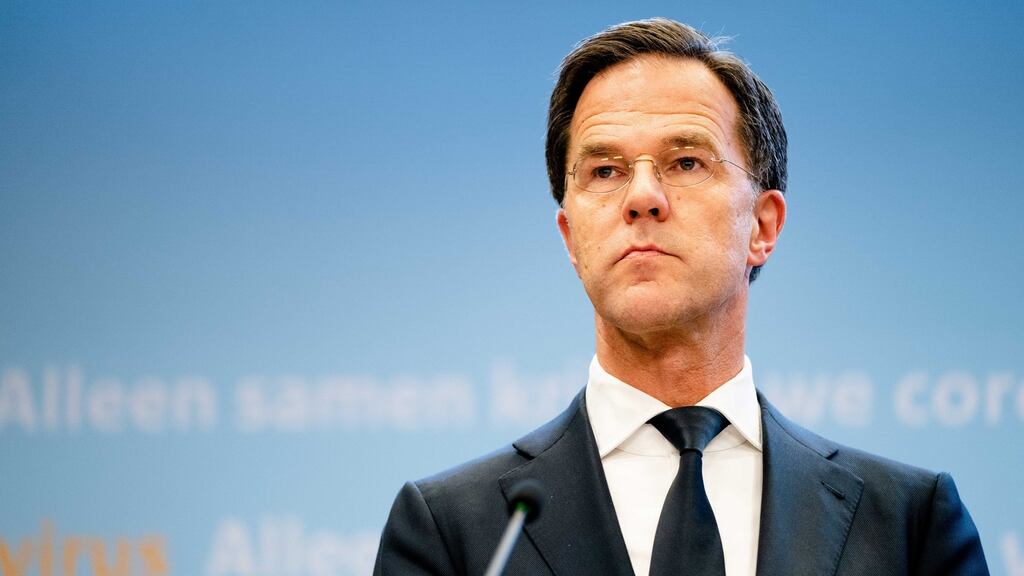 Dutch prime minister Mark Rutte said he realised that asking the public to stick with the ‘intelligent lockdown’ was difficult, but necessary. Photograph: EPA/Bart Maat