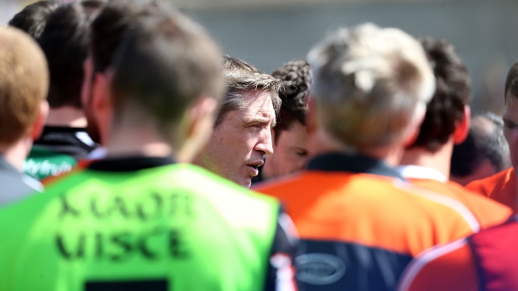 Armagh manager Kieran McGeeney will face his former side Kildare in Saturday’s qualifier at Croke Park. Photograph: Andrew Paton/Inpho/Presseye
