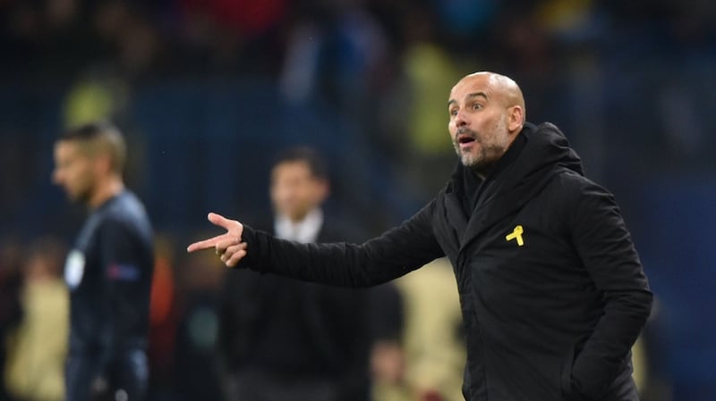 Pep Guardiola’s side head to Old Trafford on Sunday. Photograph: Genya Savilov/AFP