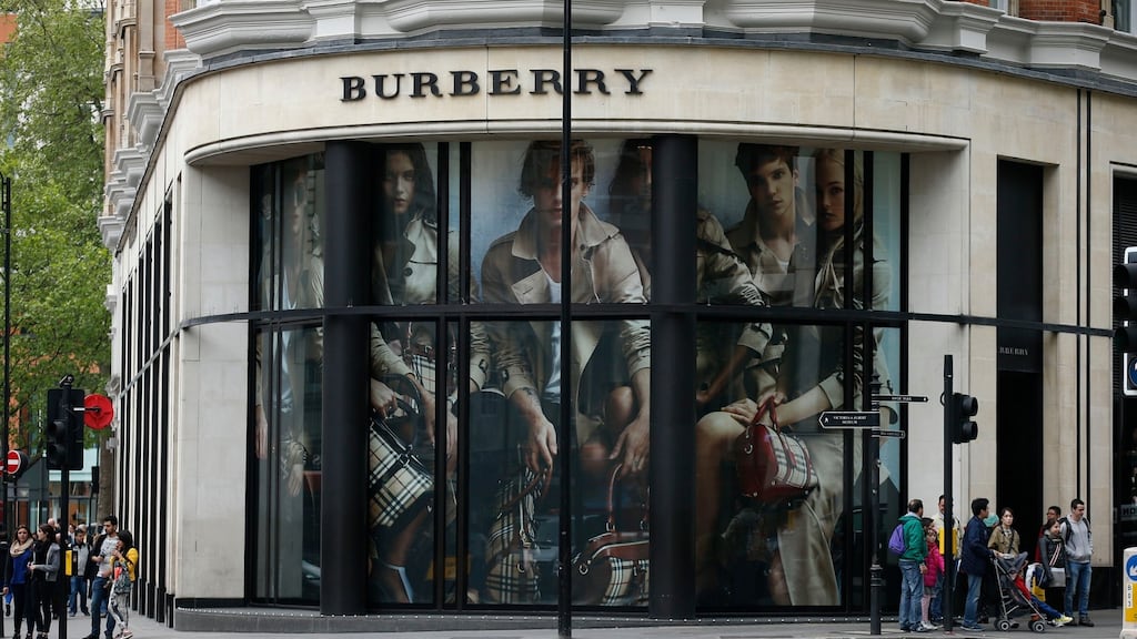 Burberry reported adjusted pretax profit of £146 million, reflecting tougher trading in stores in the US and Hong Kong. Photograph: Jonathan Brady/PA Wire