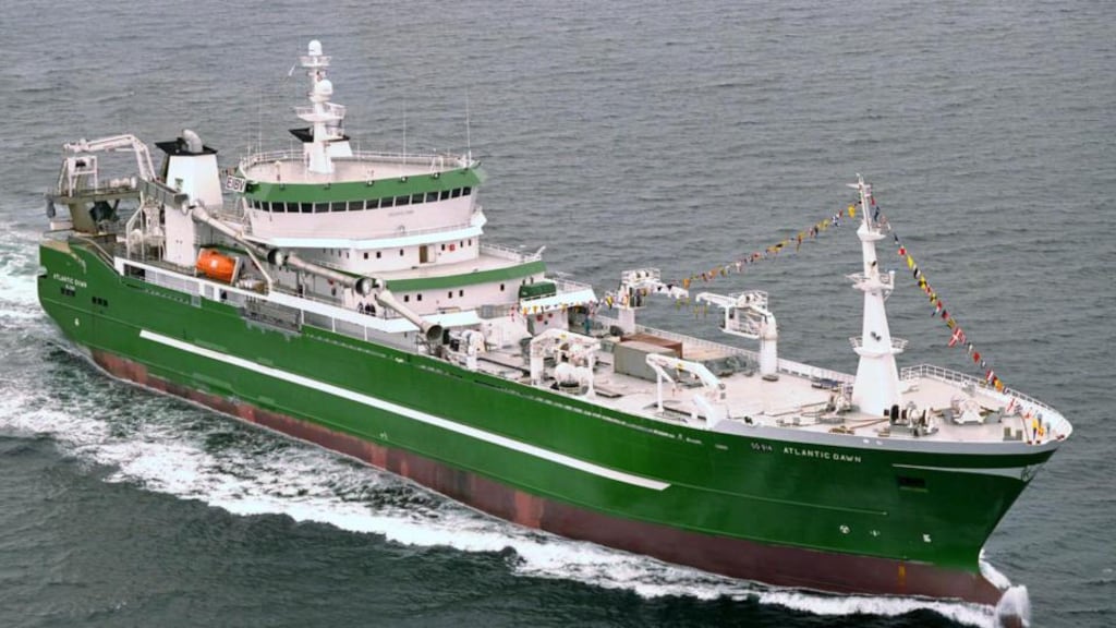 The world’s largest trawler Annelies Ilena, formerly known as the Atlantic Dawn. The trawler’s skipper has been convicted of breaching EU fishing regulations by Donegal Circuit Court.