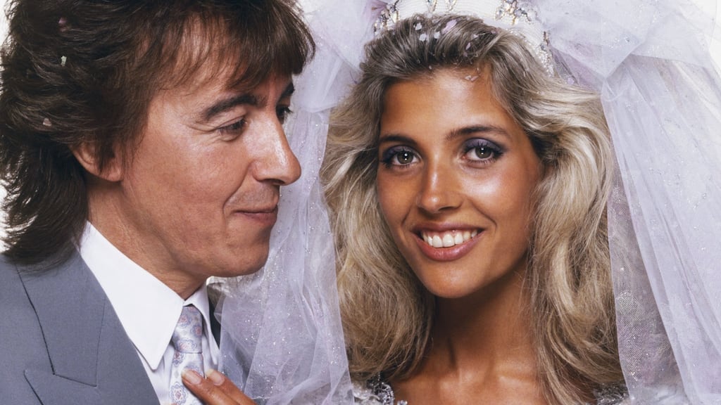 Former Rolling Stones bassist Bill Wyman and Mandy Smith on their wedding day, June 5th, 1989. Photograph: Terry O’Neill/Hulton Archive/Getty Images