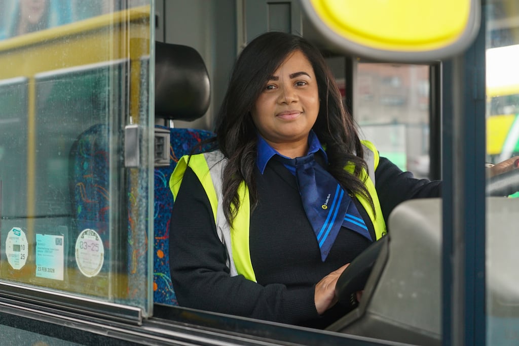 Dublin Bus driver Anabelle Smith was born in Cape Town, South Africa, but has been living in Ireland since she was 17. Photograph: Enda O'Dowd