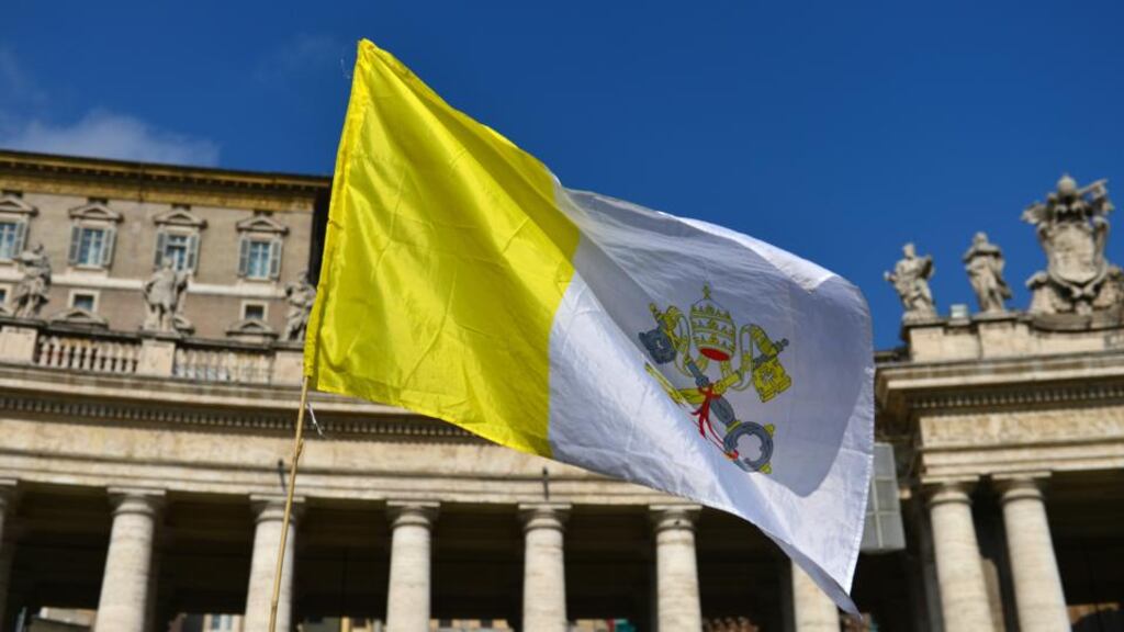 A Vatican flag in Rome. Today’s session in Geneva may produce some awkward moments for the Vatican delegation, which could be called on to answer specific questions about infamous sex abuse cases, including Irish ones. Photograph: Gabriel Bouys/AFP/Getty Images