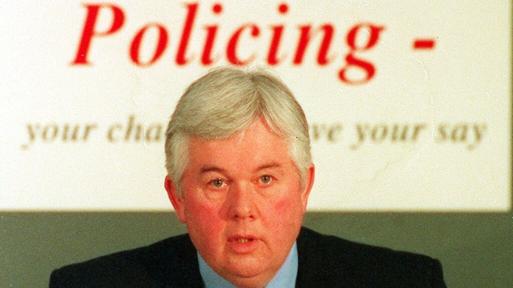 David Cook speaks on policing policy in Northern Ireland in March 1996. File photograph: PA Archive/PA Images