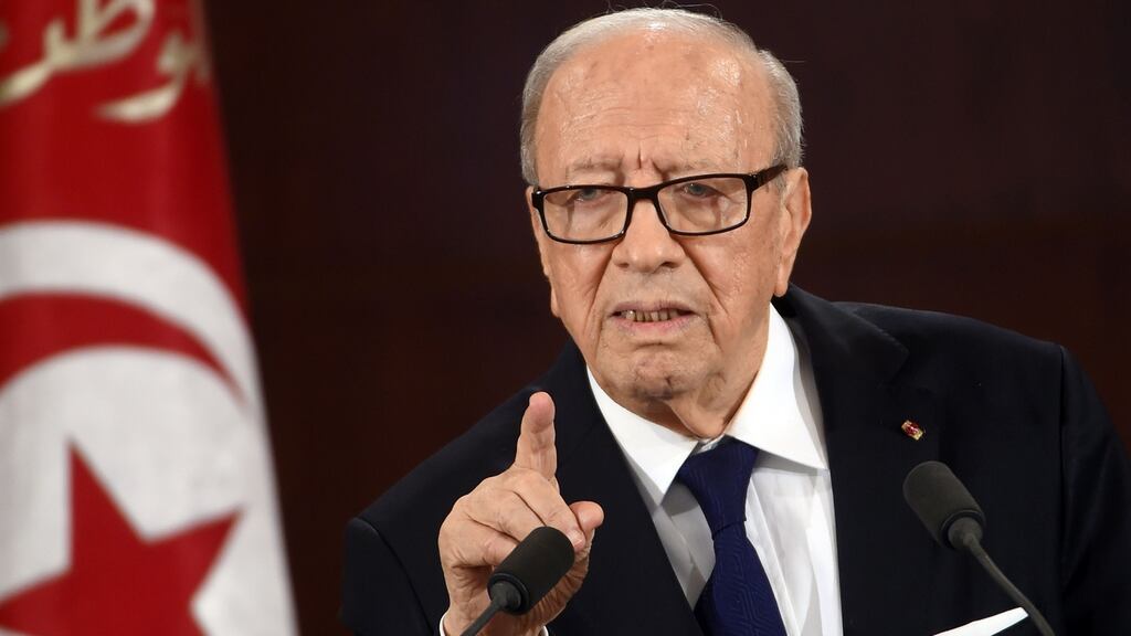 Tunisian president Beji Caid Essebsi. Photograph: Fethi Belaid/AFP/Getty