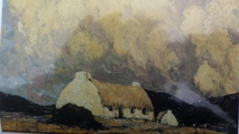 Landscape with Cottage by Paul Henry, which measures 40cm by 50cm, was one of three paintings stolen from a house in Donard, Co Wicklow.