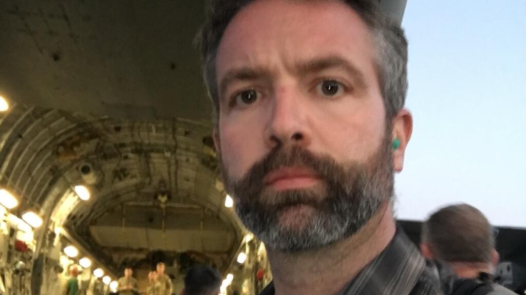 Amnesty International war crimes investigator Brian Castner shortly before leaving Kabul on August 16th