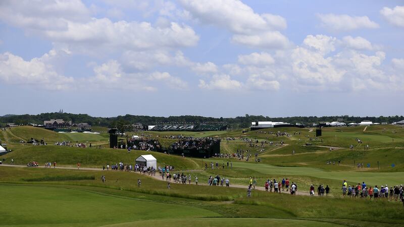 The course as viewed from the 15th tee. Photograph: Tannen Murray/EPA