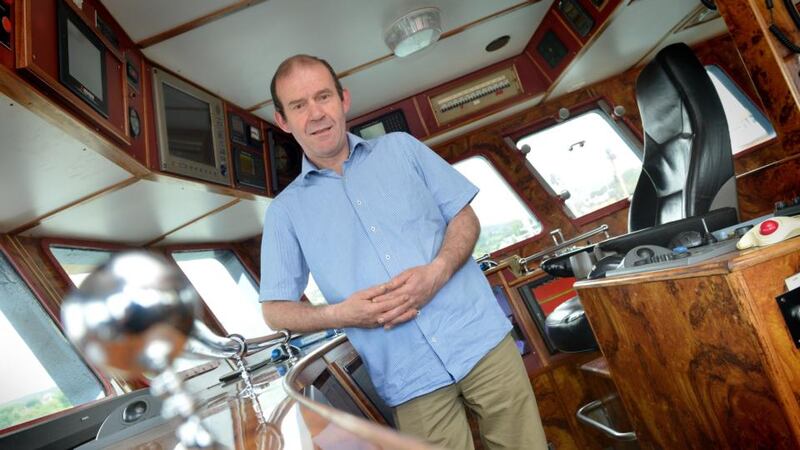 Cara Rawdon aboard Catherine R: “It’s a 24-hour job, seven days a week, when we’re out at sea. The bell rings every five hours to pull the nets in.” Photograph: Phil Gamble