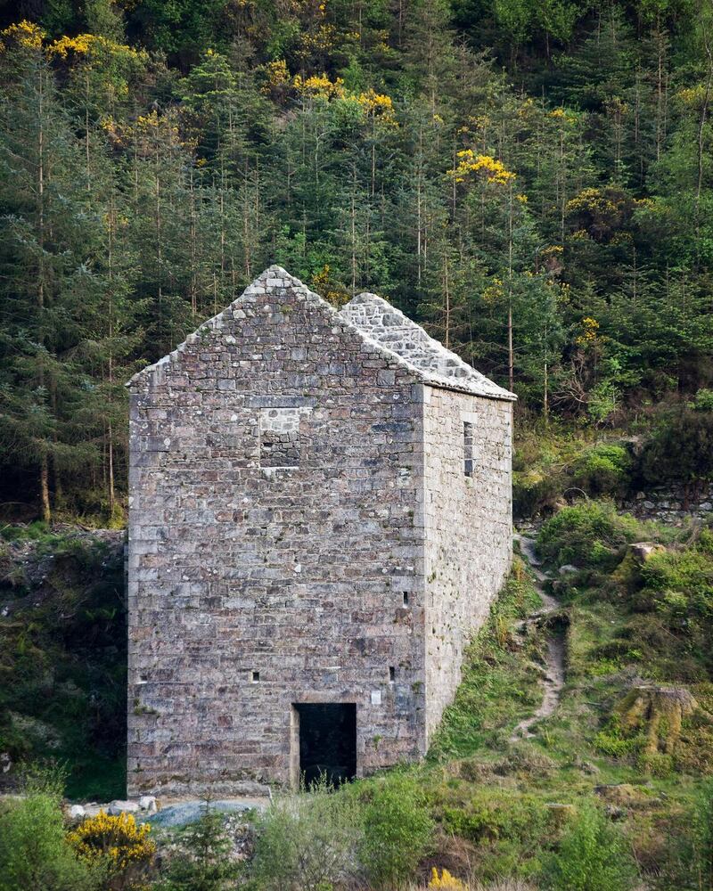 The Crusher House, where lead ore was extracted from mineral-rich rocks, at Baravore mine, Glenmalure, Co Wicklow. This is one of the buildings where the granite stonework was restored by the Miners' Trail project. Photograph: Joe Haughton