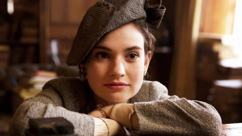 Lily James in ‘The Guernsey Literary and Potato Peel Pie Society’ (2018). Photograph: StudioCanal