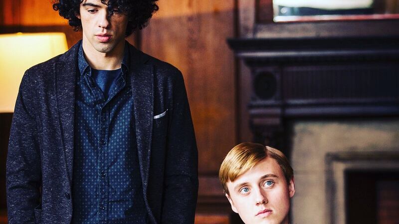 Dermot Murphy as Gabriel and Jacob McCarthy as Christopher in ‘The Drummer and the Keeper’