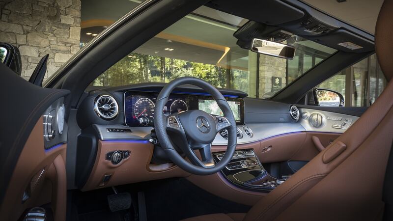 The interior of the Mercedes-Benz E-Class convertible retains its lead over rivals