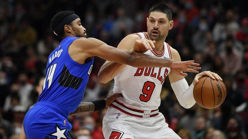 Nikola Vucevic has helped drive the Chicago Bulls to the top of the Eastern Conference. Photograph: Quinn Harris/Getty