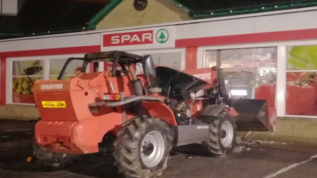 The PSNI has released a photograph of a stolen machine that was used in the bid to remove the ATM from a shop in Co Tyrone