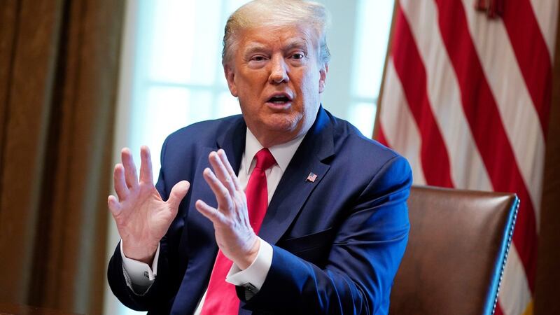 US president Donald Trump: has instructed his administration to at least temporarily halt funding to the World Health Organisation over its handling of the coronavirus pandemic. Photograph: AP Photo/Evan Vucci