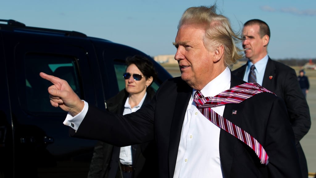 Winds of change: the economic data provided ammunition for Donald Trump’s argument that the US economy is being held back by America’s external deficit. Photograph: Jose Luis Magana/AP Photo