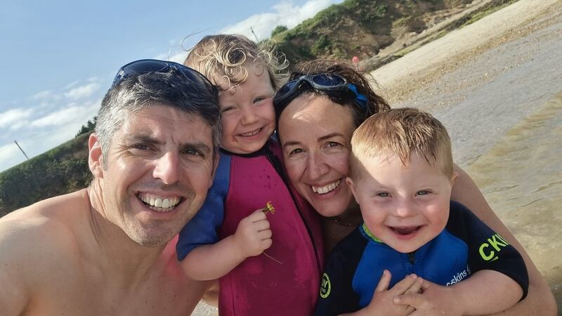 Sean Manicle is working from holiday with his wife Cora, and their children Max and Sophia in Waterford.