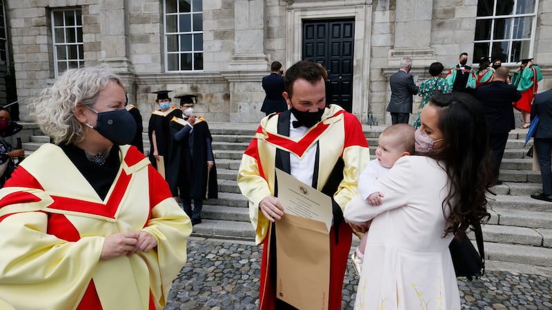 ‘I never thought this day would come’: Trinity first to resume on-campus graduations