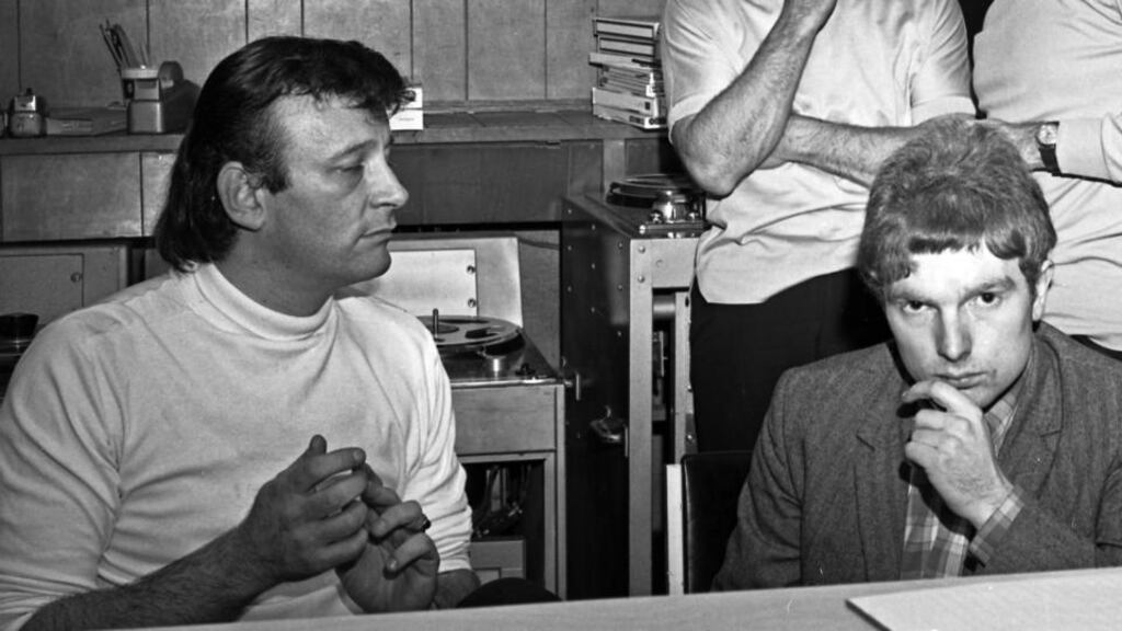 Bert Berns and Van Morrison at a recording session for Morrison’s first solo album, Blowin’ Your Mind! in March 1967 in New York. Photograph: Popsie Randolph/Michael Ochs Archives/Getty