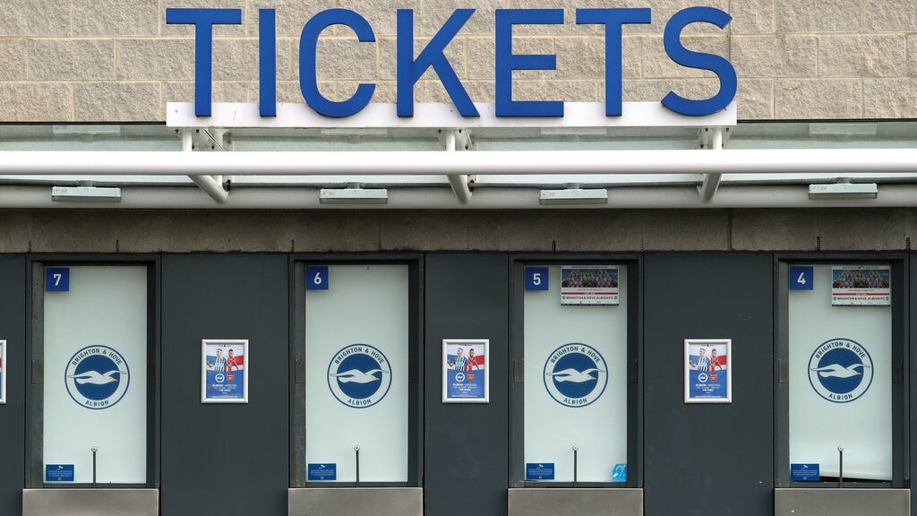 Brighton have decided to donate 1,000 tickets for future matches to frontline workers fighting the coronavirus pandemic. Photograph: PA