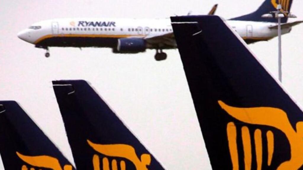 Ryanair said the plane landed normally and was inspected by an engineer who replaced the fire extinguisher and cleared the aircraft to return to service. Photograph: Andy Rain/EPA