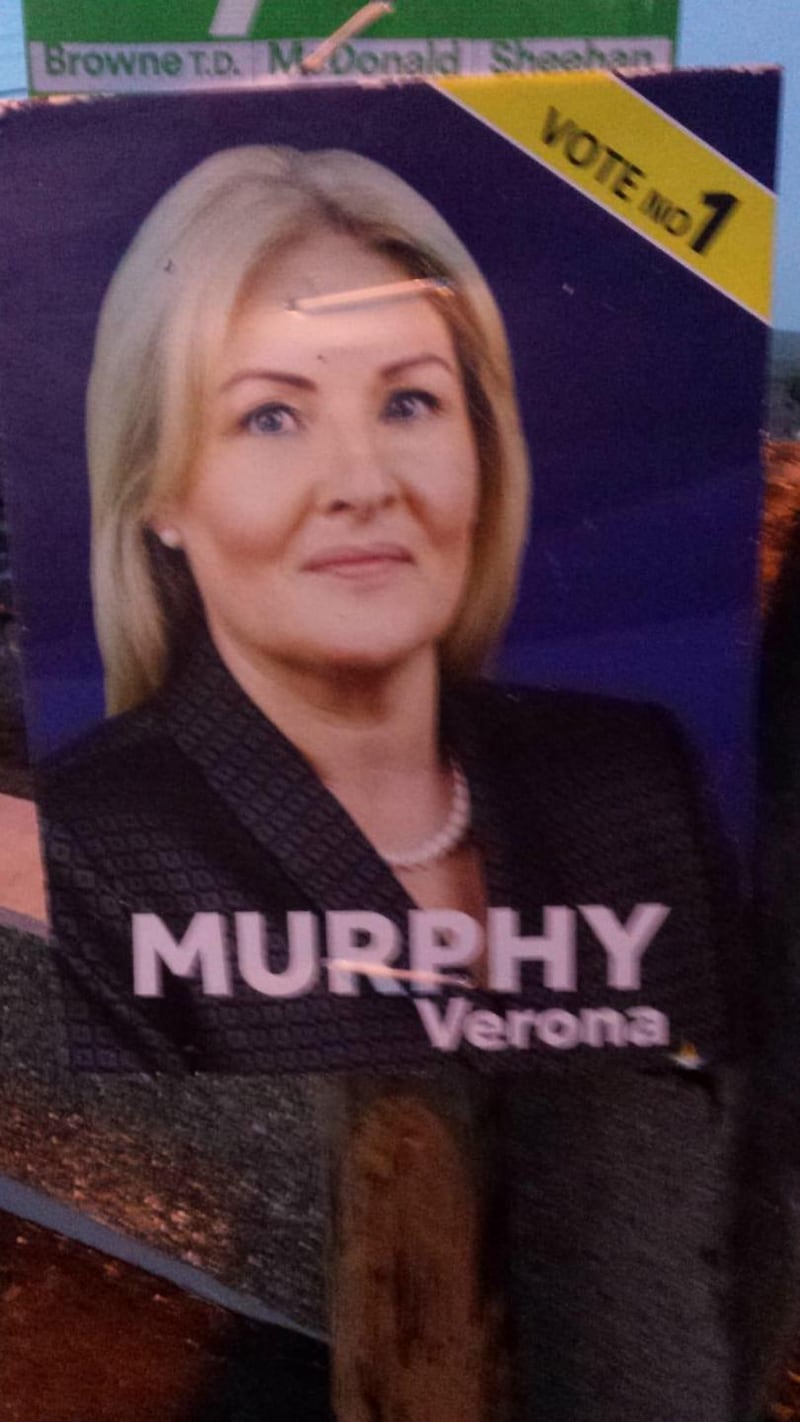 A campaign poster for Verona Murphy in Wexford.